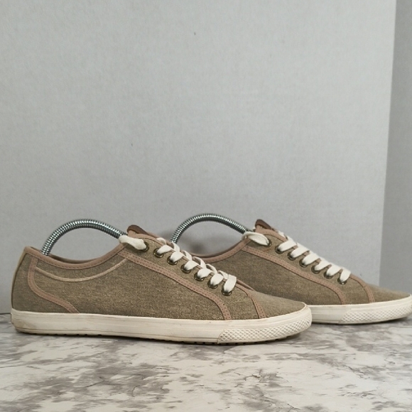 Ben Sherman Khaki Canvas Sneakers - Picture 1 of 11